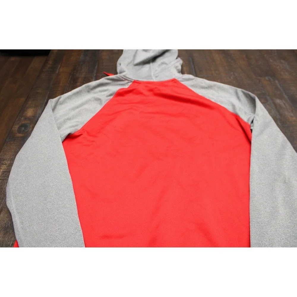 Georgia Bulldogs Hoodie Mens XL Red Gray NCAA Football Nike Therma Fit Pullover